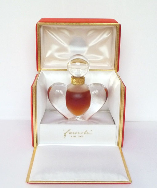 FAROUCHE - FLACON CRISTAL LALIQUE - LE CENTRE DU FLACON EST EN CRISTAL DEPOLI - PARFUM 15 ML