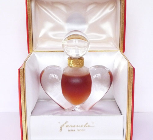 FAROUCHE - FLACON CRISTAL LALIQUE - LE CENTRE DU FLACON EST EN CRISTALE DEPOLI - PARFUM 15 ML