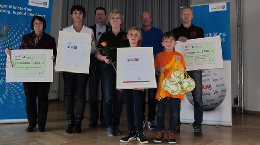 aus dem Schulamtsbereich Westthüringen erhielten die Grundschule Bad Liebenstein und die Grundschule Buttlar die Auszeichnung 