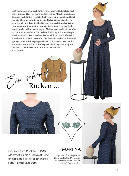 Ein Blick ins Heft Zahlreiche, neu geschneiderte Modelle werden zu den stiltypisch prägenden Merkmalen ausführlich besprochen. Quelle: B. Marksteiner/S. Grünberger