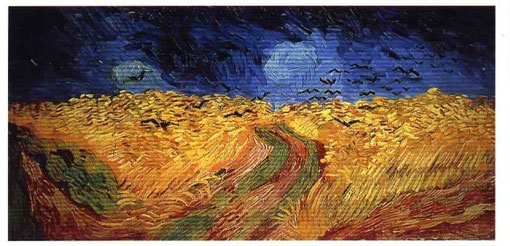 Vincent van Gogh: "Weizenfeld mit Krähen", entstand kurz bevor er sich um sein Leben brachte, Auvers-sur-Oise, Juli 1890