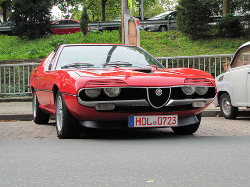 Alfa Romeo "Montreal" Baujahr 1973 von Peter Schulz aus Bodenwerder. Ein 8-Zylinder mit 2,6 ltr. Hubraum und 200 PS