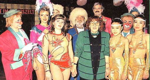 Elfi Althoff-Jacobi mit ihren Artisten - 1990