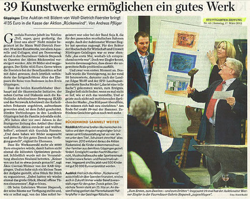 Pressebericht vom 17.03.2012 aus der TUTTGARTER ZEITUNG