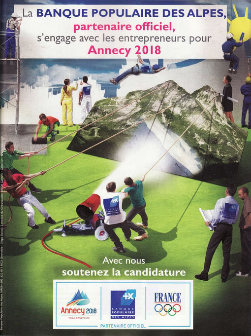Pub visionnaire pour Annecy 2018 - Banque populaire des Alpes 