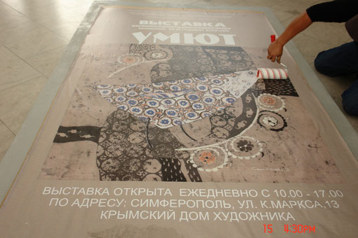 Ukraine Simferopol Krim Tataren Ausstellung vorbereitung