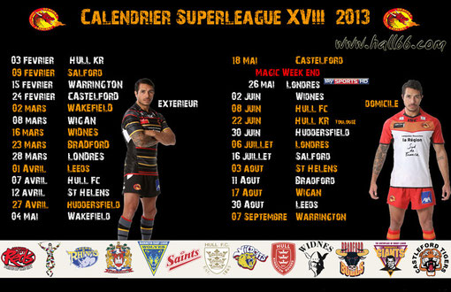 Calendrier super League 2013