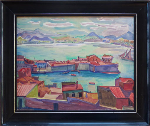 Ignaz Epper - Der Hafen von Portoferraio, Insel Elba, 1921