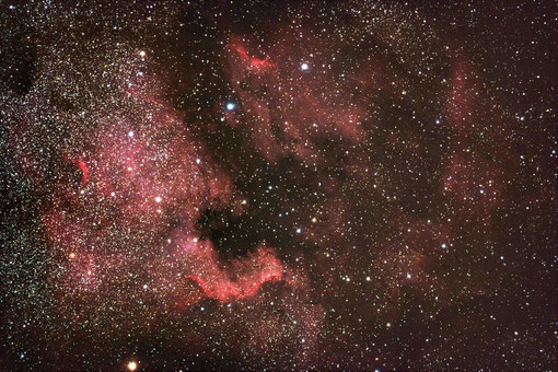 NGC 7000 mit einem 300 f/4 Objektiv aufgenommen