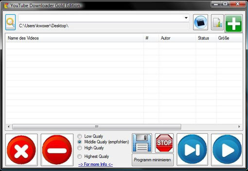 YouTube Downloader Interface