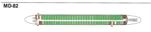 MD-82-Sitzplan/Courtesy: Korean Air