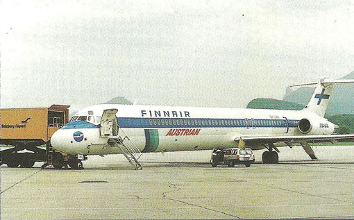 Eine von Finnair angemietete MD-80/Courtesy: Salzburg Airport