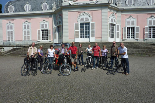 Ausfahrt nach Benrath mit Kegelgruppe (mit Fußverletztem an Bord)