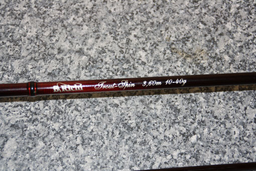 Rutenbau, Spinnrute, Kreuzwicklung, Fuji DPS, Split Grip, Custom Rod, Ringe entfernen, Ringwicklung, Lack, Kork, Duplon, Endkappe