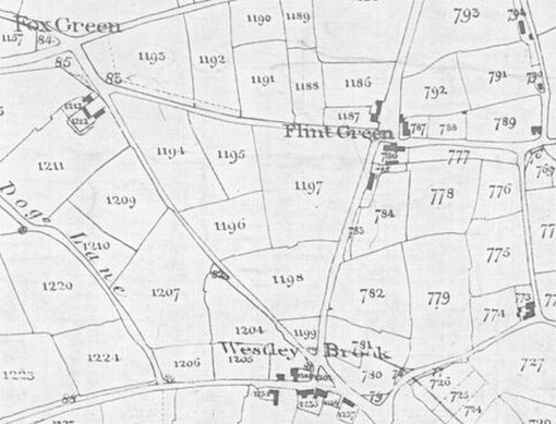 Extract from 1840s Tithe Map