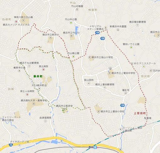 上新地区(新井町＋上菅田町)地図