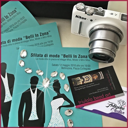 Volantino sfilata di moda "Belli in Zona"