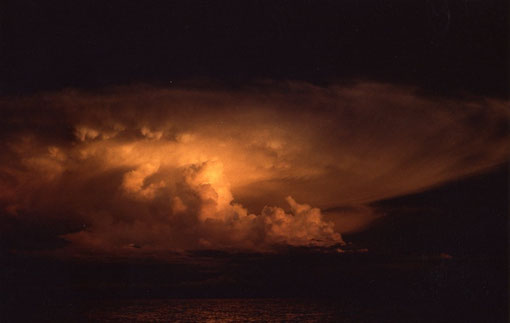 Storm over Mt Nkungwe and Lake Tanganyika; Tanzania.