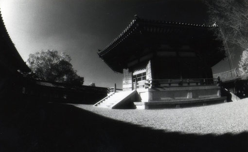 The Yumedono, Horyuji, Nara, Japan.