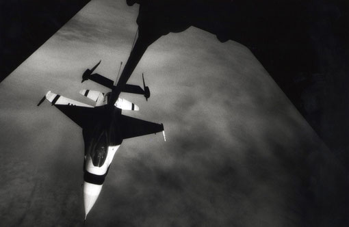 Thunderbird F-16 over the North Pacific.