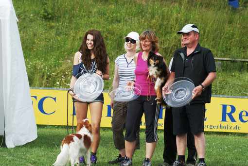 Tina Wimberger, Richterin Daniela Donnerbauer, Mina Piske, Richter Uli Geiger (leider verdeckt) und Kurt Holfelder