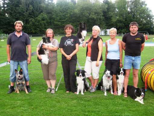 ein Teil der Platzierten - Marcus Laumer, Silke Rosenlehner, Angelika Kramer, Susanne Kuhndörfer, Christine Kroner und Tom Kramer