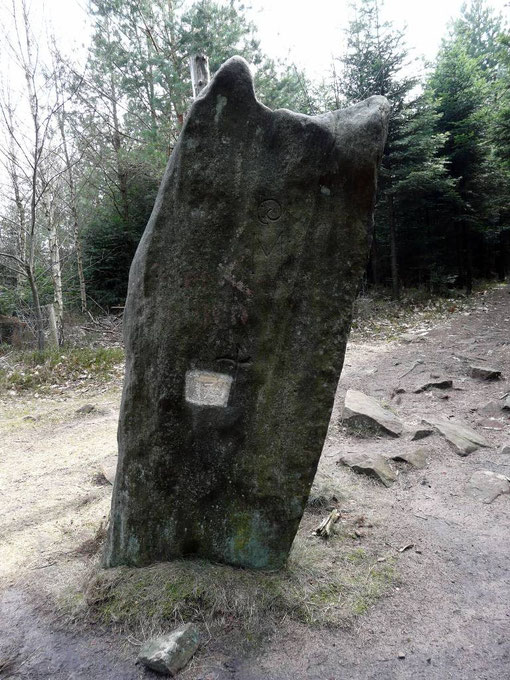 Le Sattelfels (face est) où on remarque la forme en selle de cheval de la partie supérieure