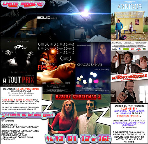 PROGRAMME de LA CARTE BLACHE offerte par le Cinéma APOLLO