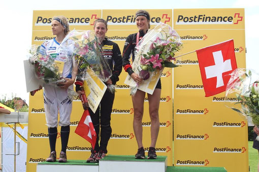 Weltcuppodest Mittel St.Gallen; Foto: Sascha Rhyner