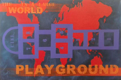 Playground, acrylic on canvas, 150cm x 100cm