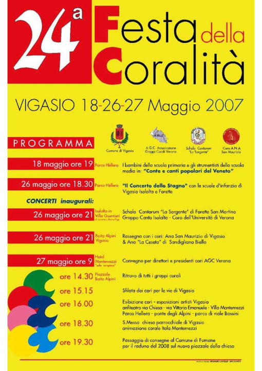 Manifesto dello spettacolo dedicato ai Canti Popolari del Veneto
