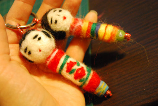羊毛フェルトこけし Needle Felting KOKESHI