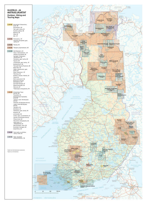 Finnish hiking route maps