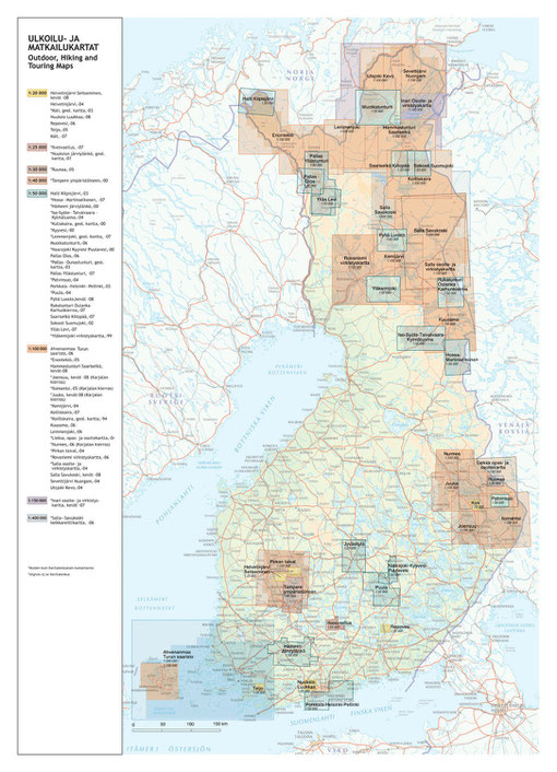 Finnish hiking route maps