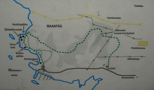 Maanpää simplified trek map