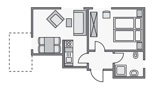 Grundriss Ferienwohnung C4 im Haus Wittholm in Cuxhaven Duhnen