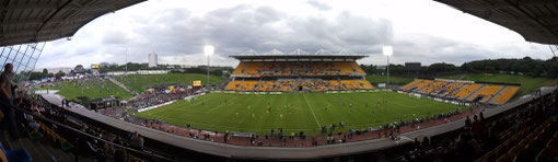 Stadium and crowds on football science Mt Smart stadium Auckland