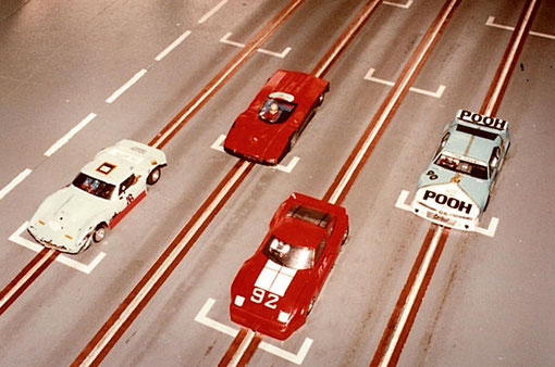 GP Bron 1984 Production série 2. Corvette Mancuso Alain Guerrier, Ferrari 512S Salon Didier Desprès, Mazda RX 7 Roland Rey, BMW M1 Procar Bernard Collas.