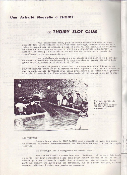 Slot racing à Thoiry en 1981