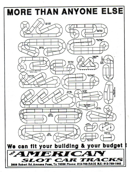 Divers design American slot car tracks