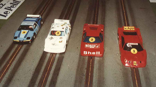 Production série 2 : BMW M1 Gilles Perceau - BMW M1 Sandrine Pons - Lamborghini Countach Didier Moret - Ferrari 308 Didier Ritter