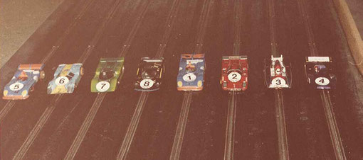 Sport-Europe série 2 Châtenay 1984 : Matra 670C Patrice Lebreton, Porsche 917 Alain Clastres, Ferrari 512M Jean-Claude Malherbe, Ford C100 Alain Guerrier, Matra 670C Frédéric Dezère, Ferrari 512M Michel Blanchet, March 817 William Inghelbrecht, Shadow DN4