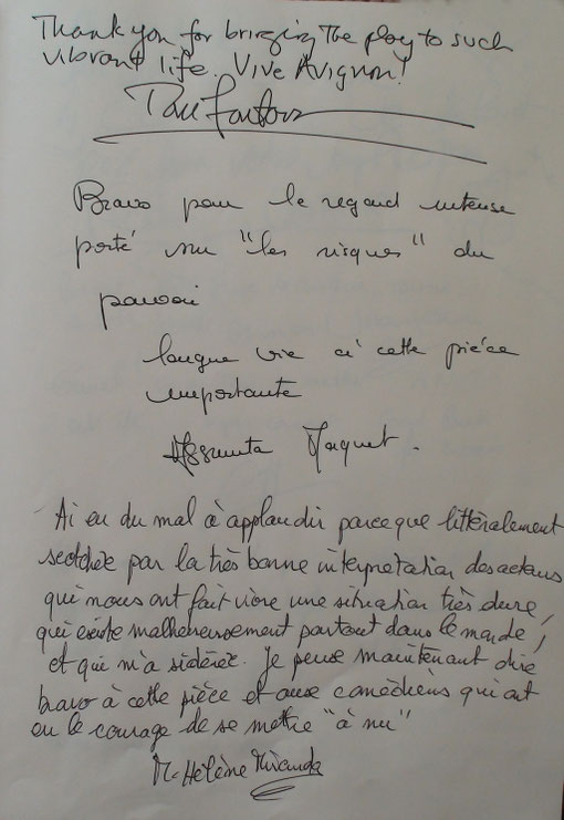 Tom FONTANA auteur et producteur de OZ et LES BORGIAS est le premier de cette longue liste de jolis mots sur papier
