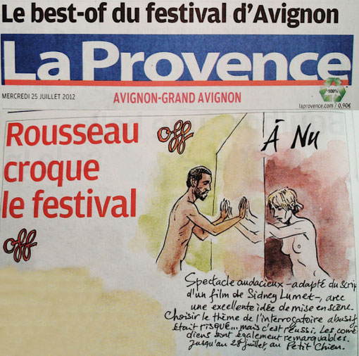 A NU croqué dans LA PROVENCE