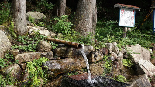 水質を示すデータもあり、安心して飲めそうです。花崗岩地帯の水ですからそれなりということでしょうか。