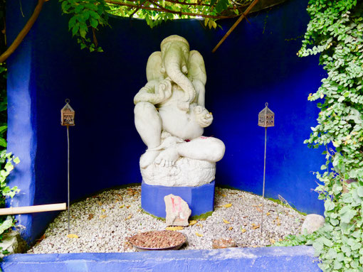 Ganesha, Skulptur in garden Heller, Gardone am Gardasee