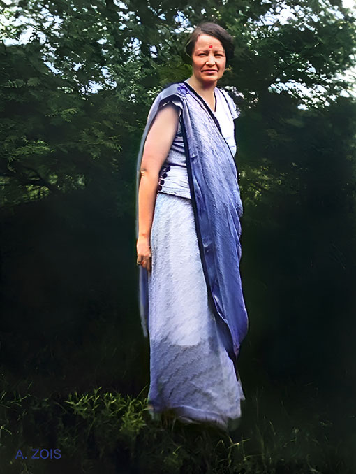  Elizabeth in India, 1930s. Image rendition by Anthony Zois.