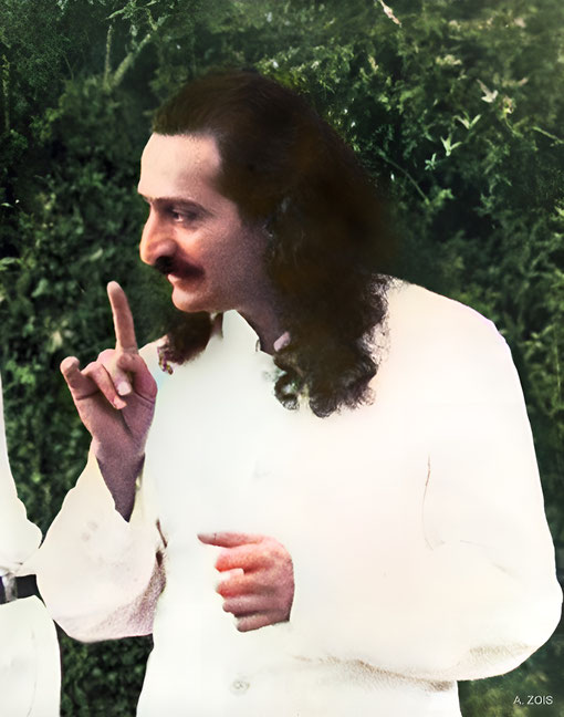  1937 : Meher Baba in Cannes, France. Image rendition by Anthony Zois.