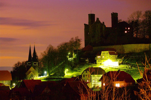 Burg Hanstein bei Nacht März 2008