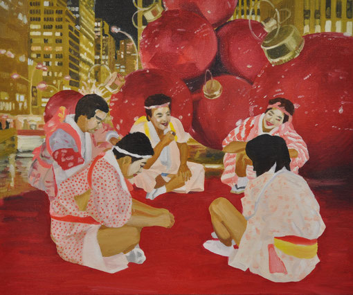 お祭り/ Festival, 2014, 606×727mm, Oil on canvas